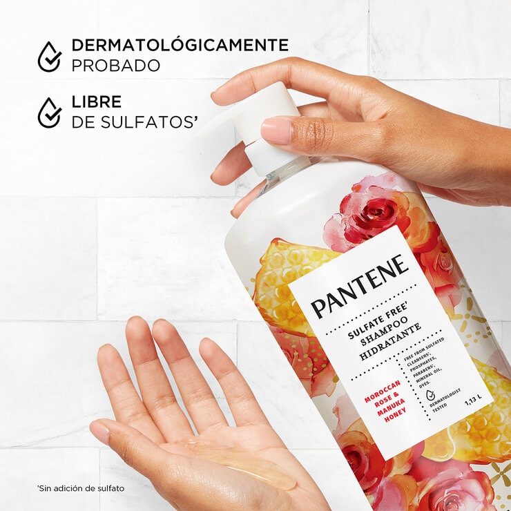 Pantene Shampoo Moroccan Rose 1.13 L — Imagen 2 de 3