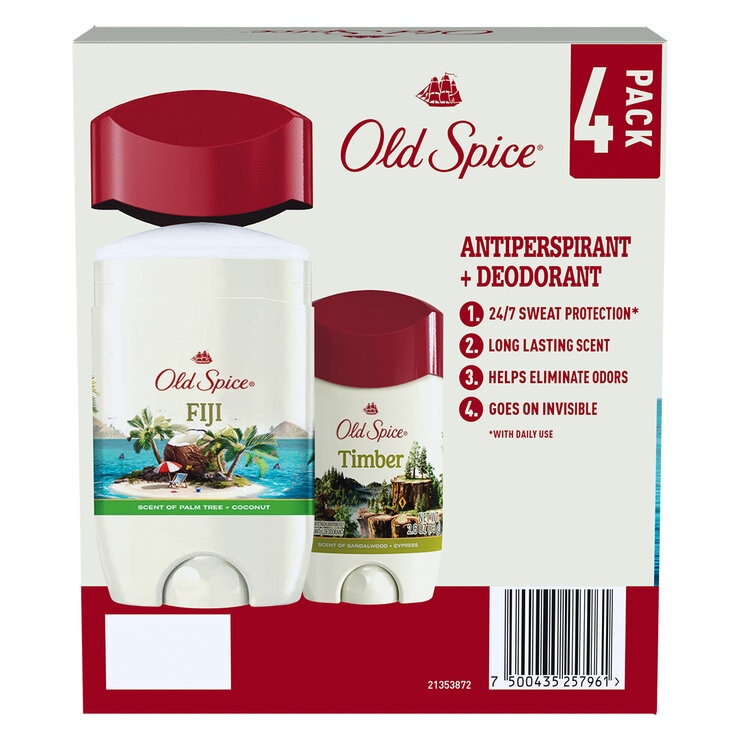 Old Spice Fresher Antitranspirante en Barra 4 pzas de 73 g — Imagen 2 de 4