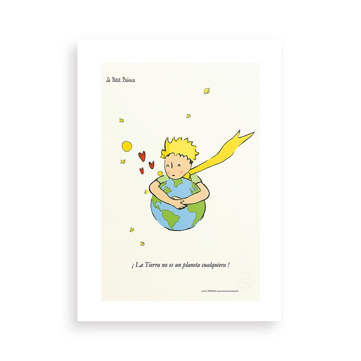 Black Is Color, Cuadro Decorativo El Principito, Enmarcado "Un Abrazo de la Tierra" — Imagen 2 de 3