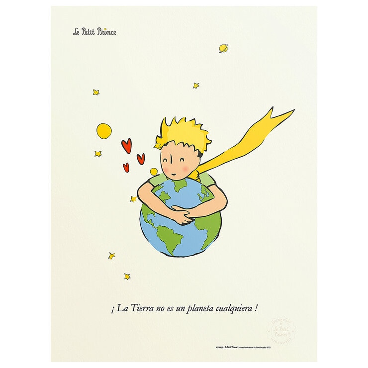 Black Is Color, Cuadro Decorativo El Principito, Enmarcado "Un Abrazo de la Tierra" — Imagen 3 de 3