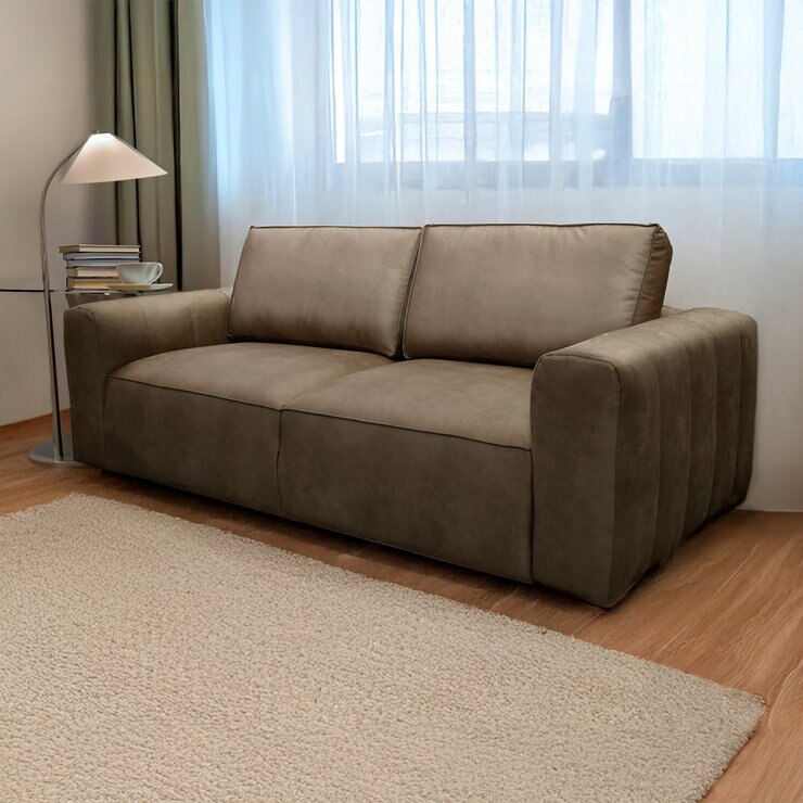 Muebles Liz, Gauss, Loveseat Color Café — Imagen 1 de 4