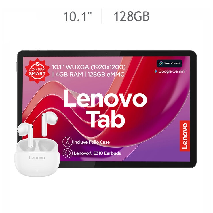 Lenovo Tablet 10.1" WUXGA Mediatek Helio G85 4GB 128GB eMMC + Funda y Audífonos E310 — Imagen 1 de 4