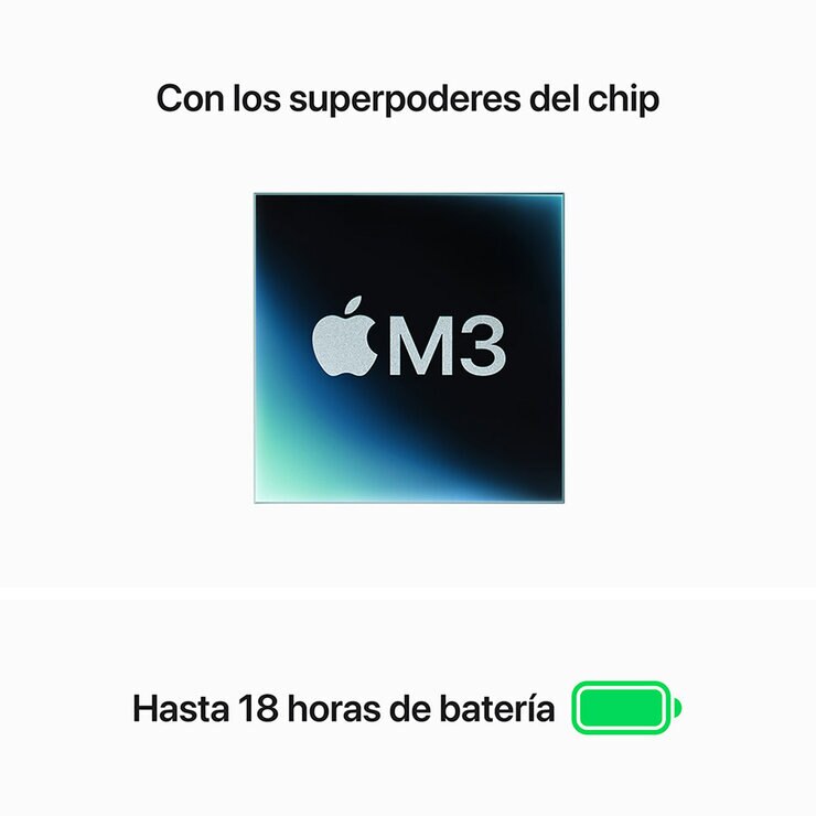 Apple MacBoor Air 15" Chip M3 16GB 256GB SSD Plata — Imagen 3 de 4
