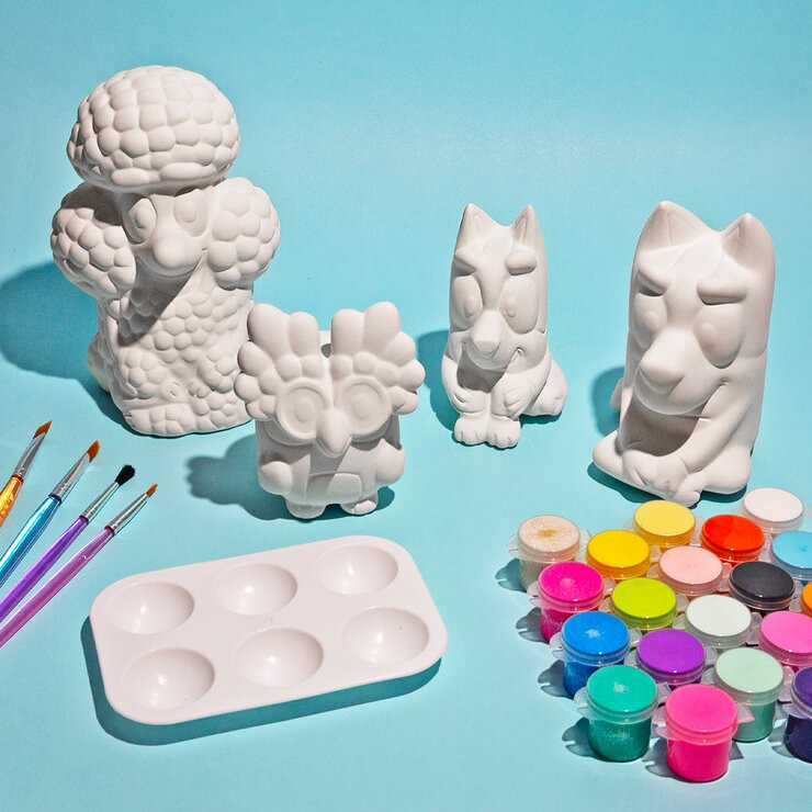 Bluey Figuras para Pintar de Cerámica Juego de 4 Pzas. — Imagen 4 de 4