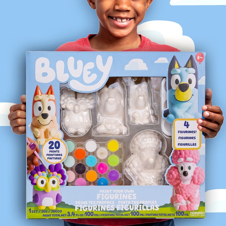 Bluey Figuras para Pintar de Cerámica Juego de 4 Pzas. — Imagen 1 de 4