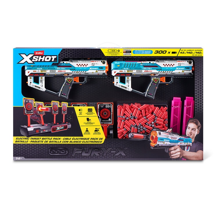 X-Shot Pro Fury-X Paquete de Batall con 2 Blasters y Blanco Interactivo — Imagen 1 de 4