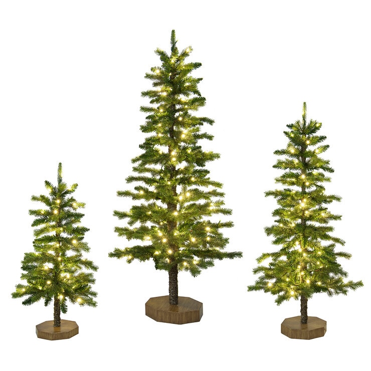 Árboles Iluminados con 240 Luces LED Juego de 3 Pzas. — Imagen 3 de 4