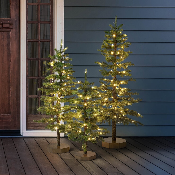 Árboles Iluminados con 240 Luces LED Juego de 3 Pzas. — Imagen 4 de 4