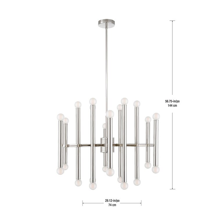 Empire Lighting, Lámpara colgante Melrose acabado Níquel — Imagen 2 de 4