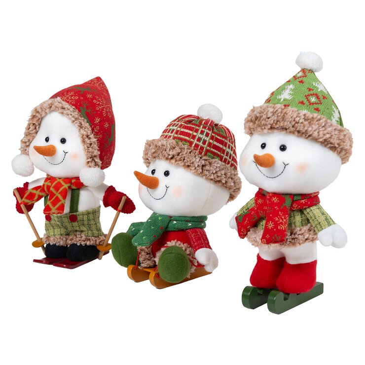 Muñecos de Nieve Decorativos, Juego de 3 Pzas. — Imagen 2 de 3