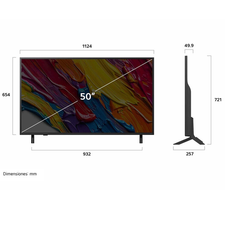 LG Pantalla 50" QNED 4K Smart TV — Imagen 3 de 4