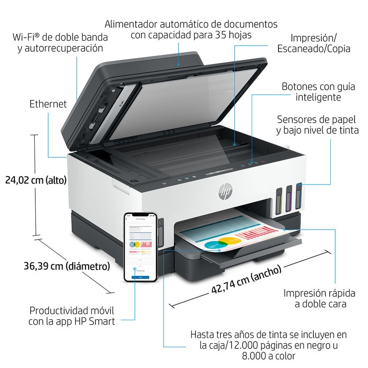 HP Multifuncional Smart Tank 750 — Imagen 4 de 4