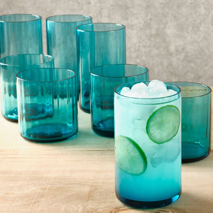 Mikasa Juego de 8 Vasos de Vidrio, Varios Colores — Imagen 2 de 3
