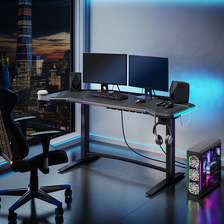 Tresanti, Escritorio con Luces LED de Altura Ajustable para Juegos — Imagen 1 de 4