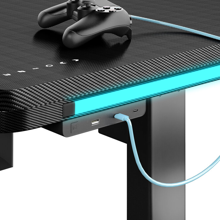 Tresanti, Escritorio con Luces LED de Altura Ajustable para Juegos — Imagen 3 de 4