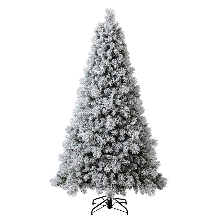 Árbol de Navidad Artificial Tipo Cachemira Escarchado y Diamantado de 2.2m Preiluminado con 1,150 Luces LED — Imagen 4 de 4