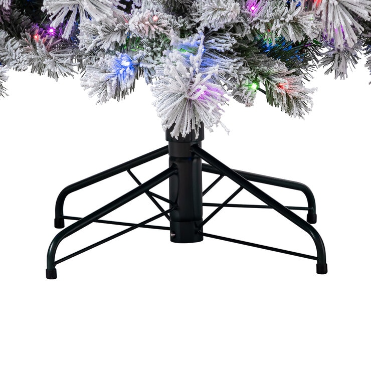 Árbol de Navidad Artificial Tipo Cachemira Escarchado y Diamantado de 2.2m Preiluminado con 1,150 Luces LED — Imagen 2 de 4