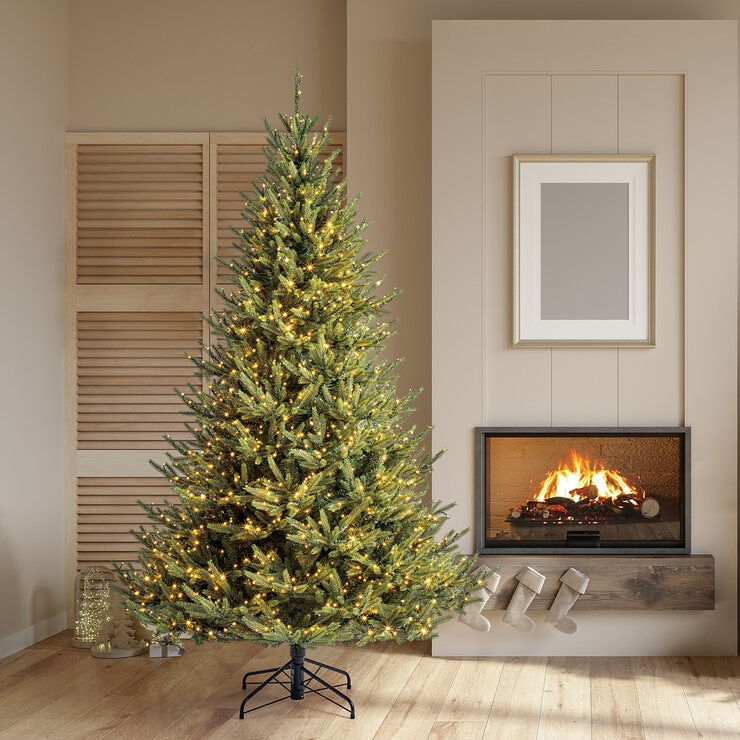 Árbol de Navidad Artificial de Abeto de 2.28m Preiluminado con 1,400 Luces LED — Imagen 1 de 4