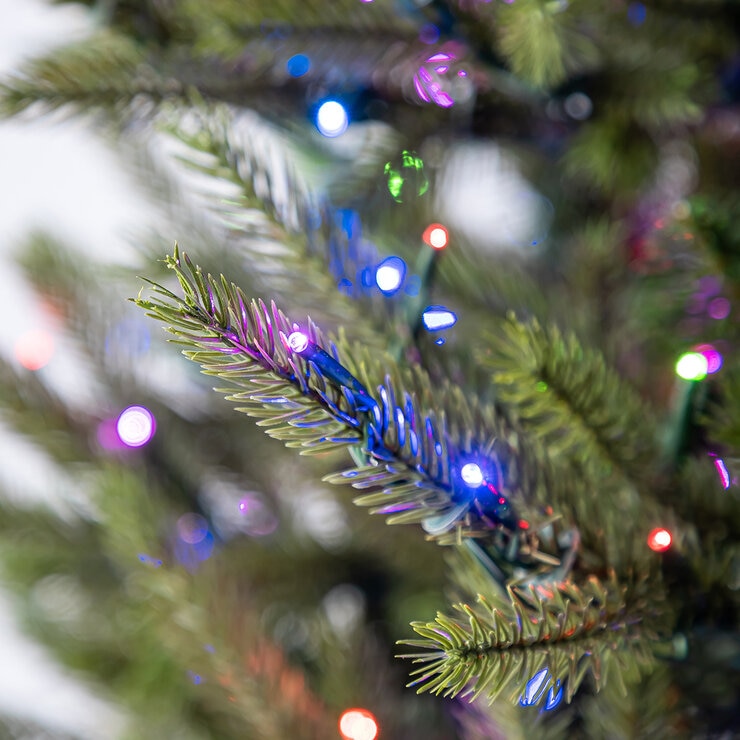Árbol de Navidad Artificial de Abeto de 2.28m Preiluminado con 1,400 Luces LED — Imagen 2 de 4