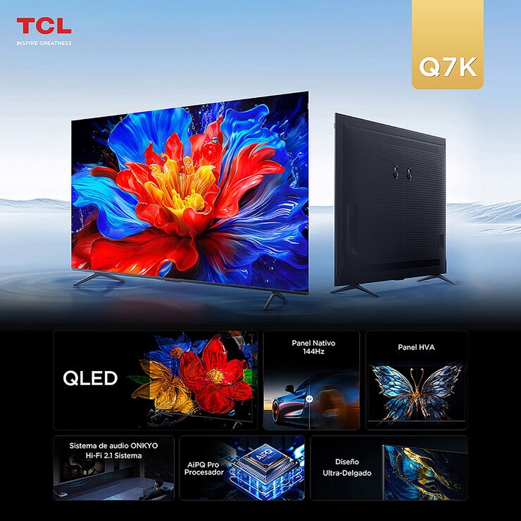 TCL Pantalla 85" QLED 4K Google TV — Imagen 3 de 4