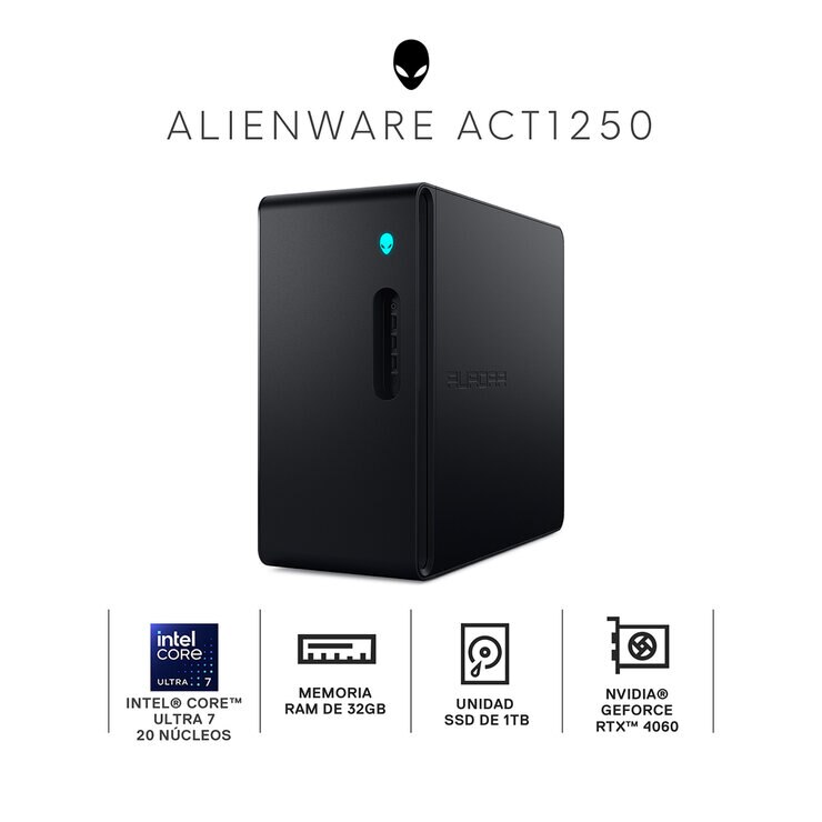 DELL Alienware Gaming ACT 1250 Desktop Tower Intel Core Ultra 7 32GB 1TB SSD — Imagen 2 de 4