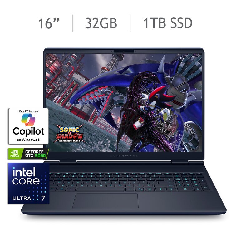 DELL Alienware Gaming NB Laptop 16" WQXGA Intel Core Ultra 7 32GB 1TB SSD — Imagen 1 de 4