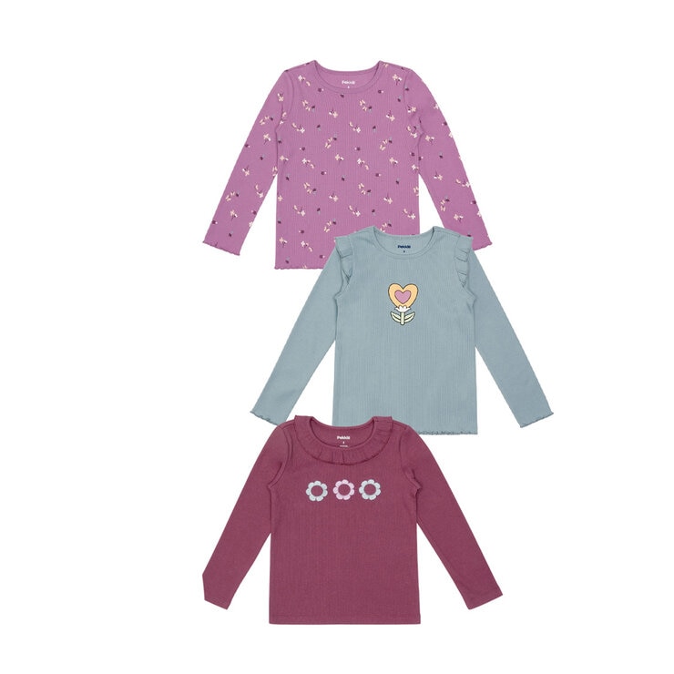 Pekkle Playera para Niñas 3 piezas Varias Tallas y Colores — Imagen 3 de 3