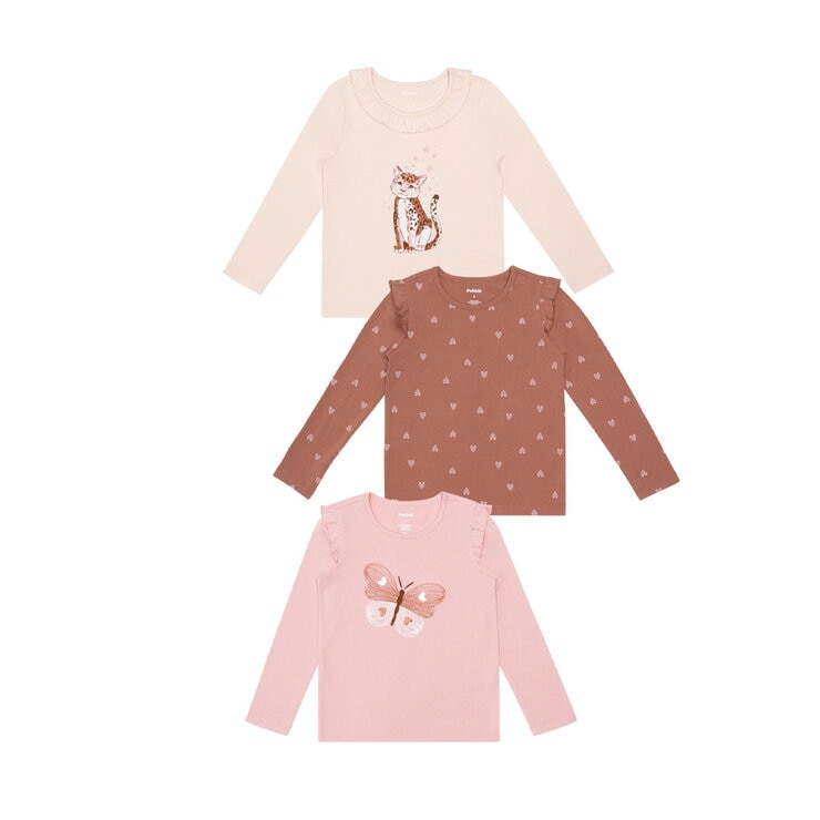 Pekkle Playera para Niñas 3 piezas Varias Tallas y Colores — Imagen 2 de 3