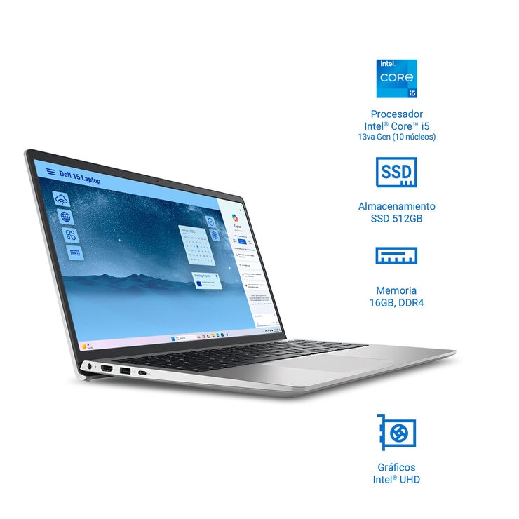 DELL 15 Laptop 15.6" Full HD 16GB 512GB SSD — Imagen 3 de 4