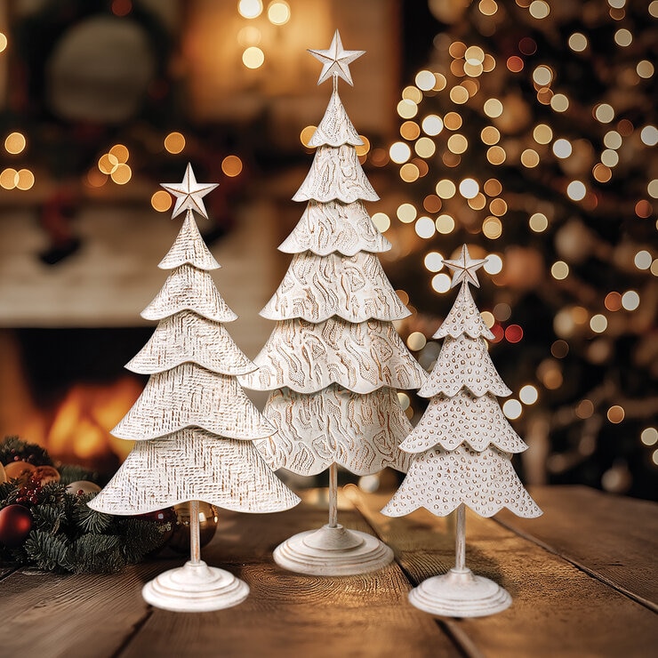 Árboles de Navidad de Metal 3 Piezas — Imagen 1 de 2