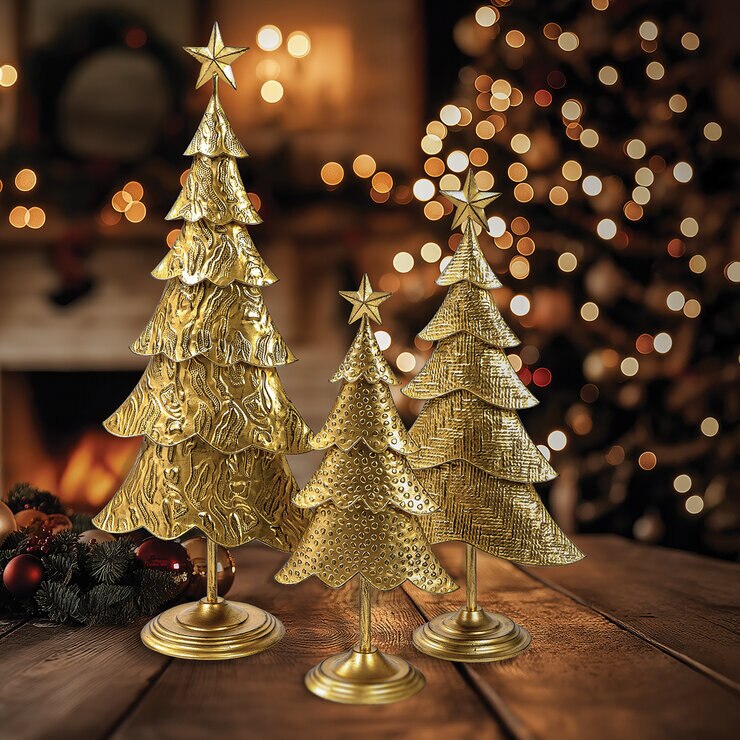 Árboles de Navidad de Metal 3 Piezas — Imagen 2 de 2