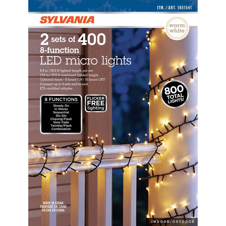 Sylvania Serie Navideña de 400 Luces LED, 2 Piezas — Imagen 2 de 4
