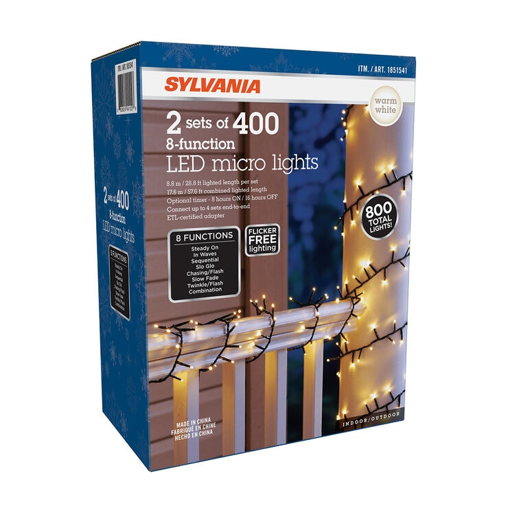 Sylvania Serie Navideña de 400 Luces LED, 2 Piezas — Imagen 3 de 4