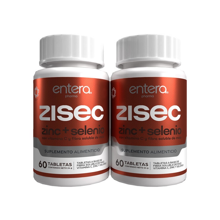ZISEC Zinc y Selenio 2 Frascos de 60 Tabletas c/u — Imagen 1 de 2