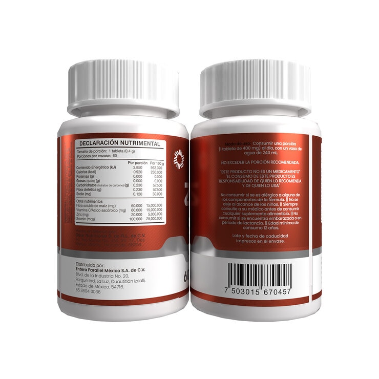 ZISEC Zinc y Selenio 2 Frascos de 60 Tabletas c/u — Imagen 2 de 2