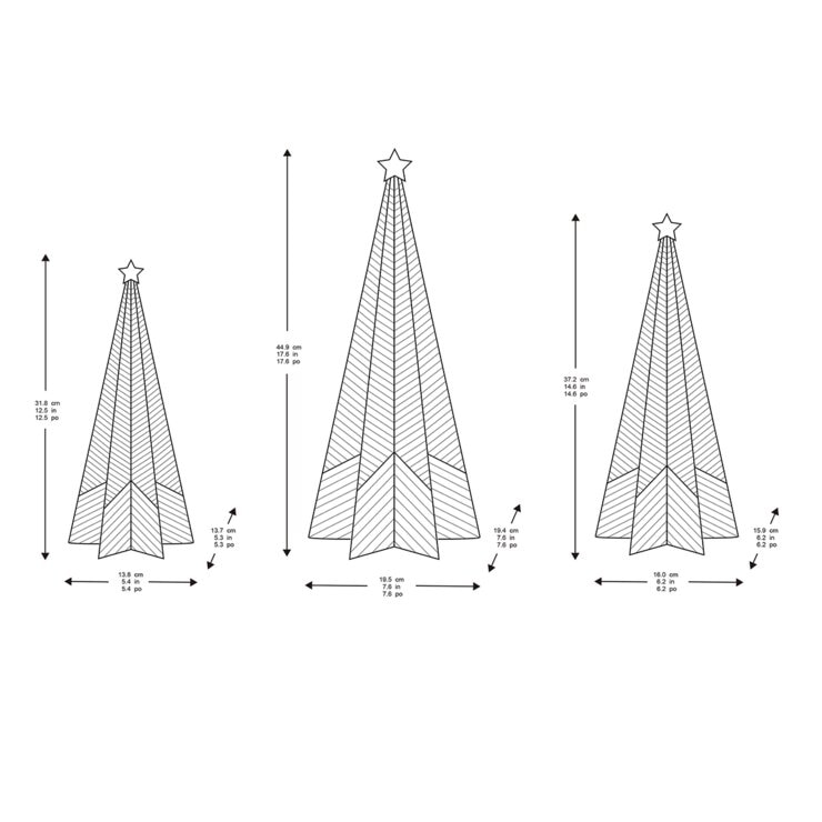 Árboles Navideños, 3 Piezas — Imagen 2 de 3