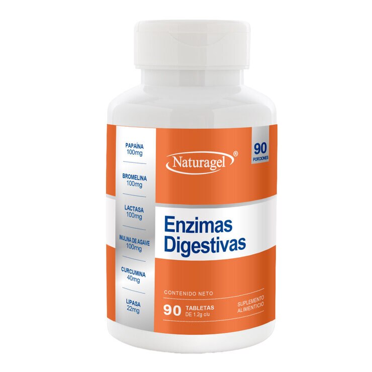 Naturagel Enzimas Digestivas 90 Tabletas — Imagen 1 de 3