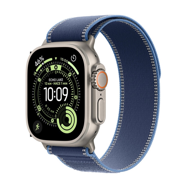 Apple Watch Ultra 3 (GPS + Cellular) Caja de Titanio Natural 49mm con Correa Blue Trail Loop - M/L