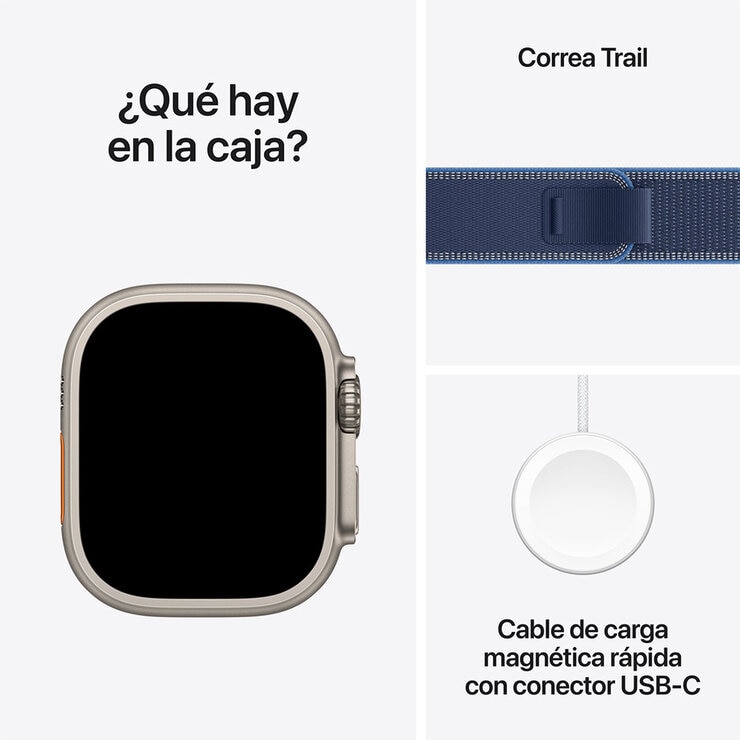 Apple Watch Ultra 3 (GPS + Cellular) Caja de Titanio Natural 49mm con Correa Blue Trail Loop - M/L — Imagen 2 de 4