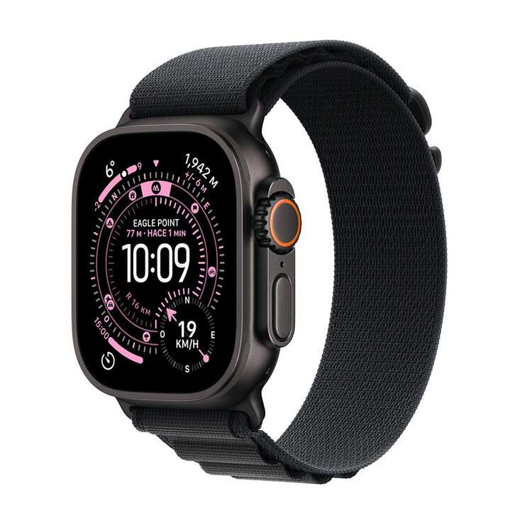 Apple Watch Ultra 3 (GPS + Cellular) Caja de Titanio Negro 49mm con Correa Alpine Loop M