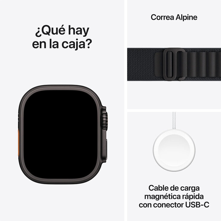 Apple Watch Ultra 3 (GPS + Cellular) Caja de Titanio Negro 49mm con Correa Alpine Loop M — Imagen 3 de 4
