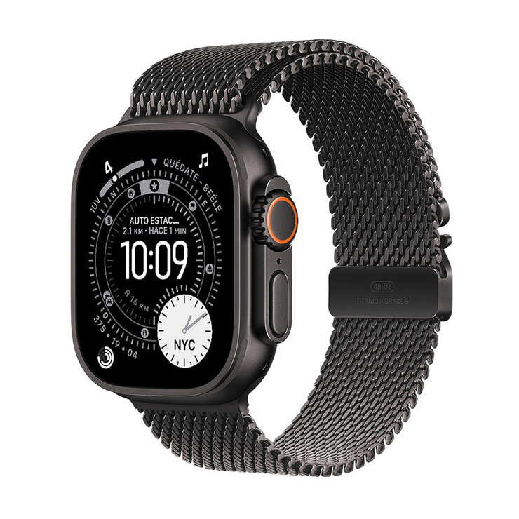 Apple Watch Ultra 3 (GPS + Cellular) Caja de Titanio Negro 49mm con Correa Milanese Loop M