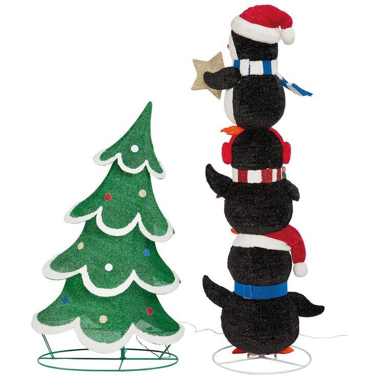 Torre de Pinguinos con Luces Parpadeantes — Imagen 3 de 4