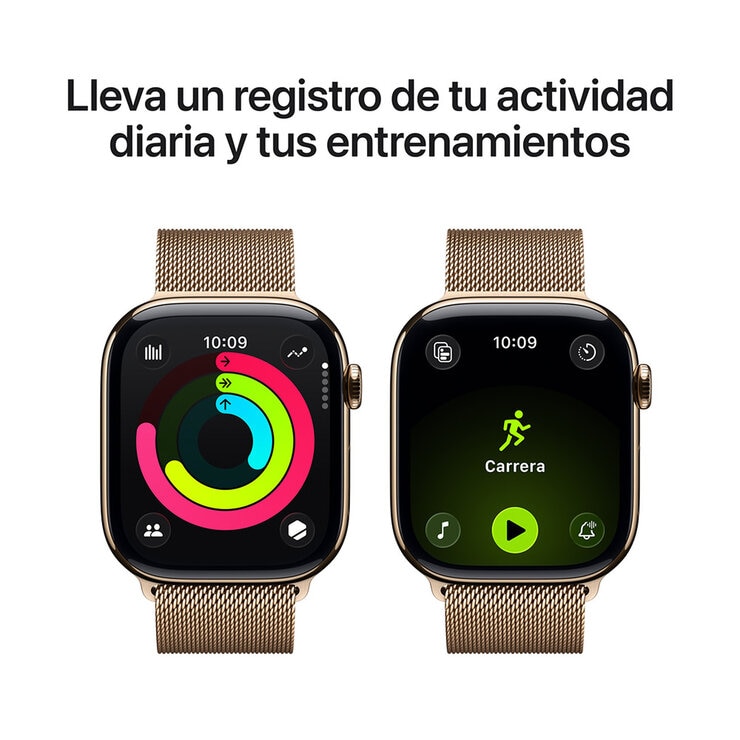 Apple Watch Series 11 (GPS+Celular) 46mm Caja de Titanio Oro — Imagen 3 de 4