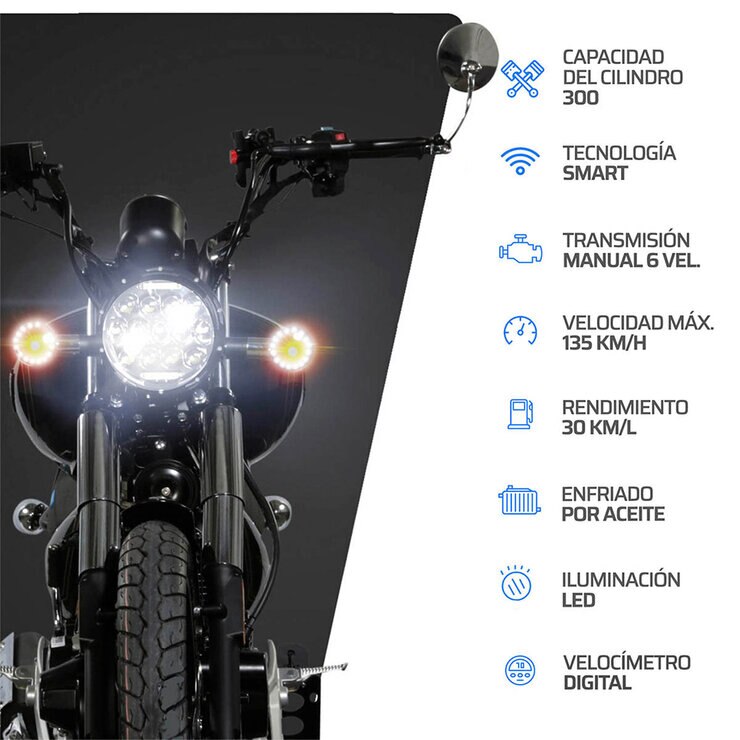 Vento Motocicleta Thunderstar 300cc Negro — Imagen 2 de 4