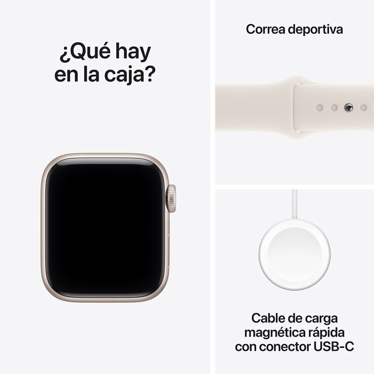 Apple Watch SE 3 GPS + Celular 44mm Aluminio Blanco Estelar — Imagen 3 de 4