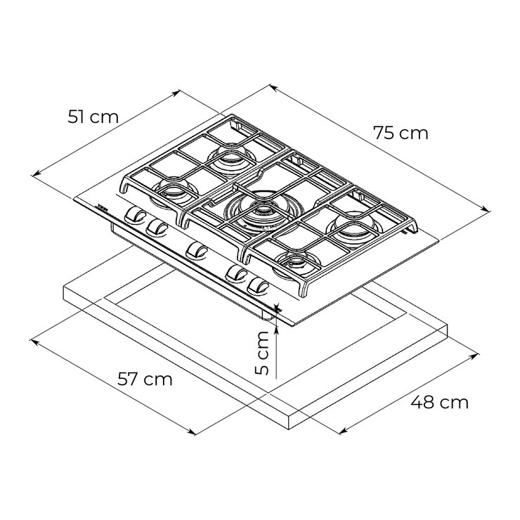 Teka Parrilla 75cm de Gas — Imagen 3 de 4