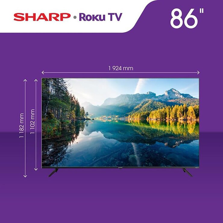 Sharp Pantalla 86" UHD Roku TV — Imagen 2 de 4
