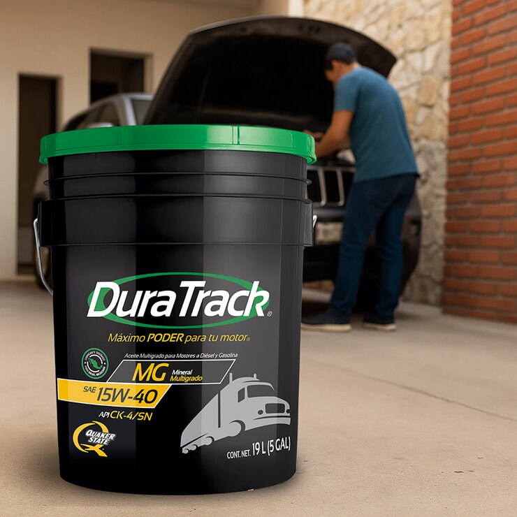 Quaker DuraTrack Aceite para motor a Diesel 15W40 API CK-4 Cubeta de 19L — Imagen 2 de 2