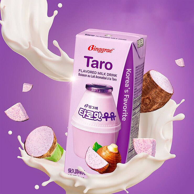 Binggrae Leche Entera Sabor Taro 12/200 ml — Imagen 3 de 3
